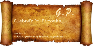 Gyebnár Piroska névjegykártya