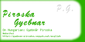 piroska gyebnar business card