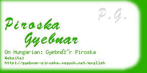 piroska gyebnar business card